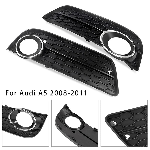 2008-2011 Audi A5 Coupe/Sportback/Cabriolet Base Model A Pair Of Car Fog Lamp Grilles 8T0807681 8T0807682 Generic