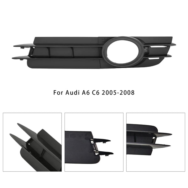 2005-2008 Audi A6 C6 Fog Light Grill Pair L+R 4F0807681A 4F0807682A Generic