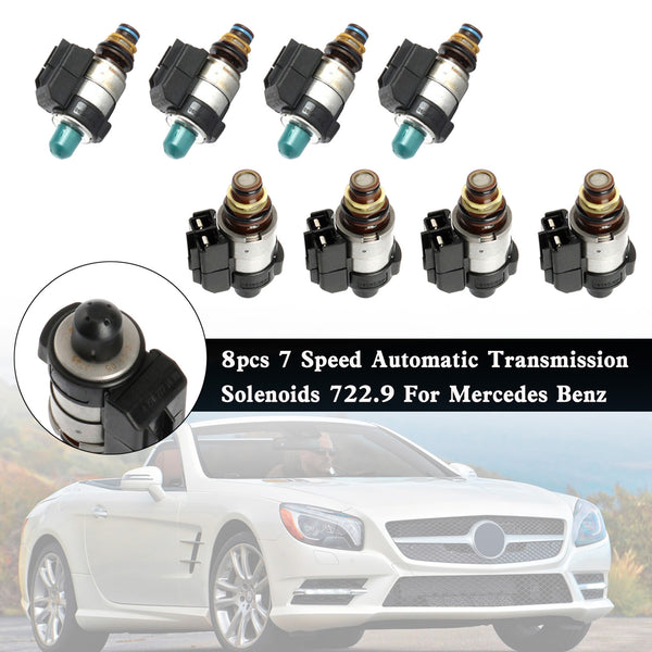 8pcs 7 Speed Automatic Transmission Solenoids 722.9 Benz W221 S300 S350 S500 S550 S600 Generic