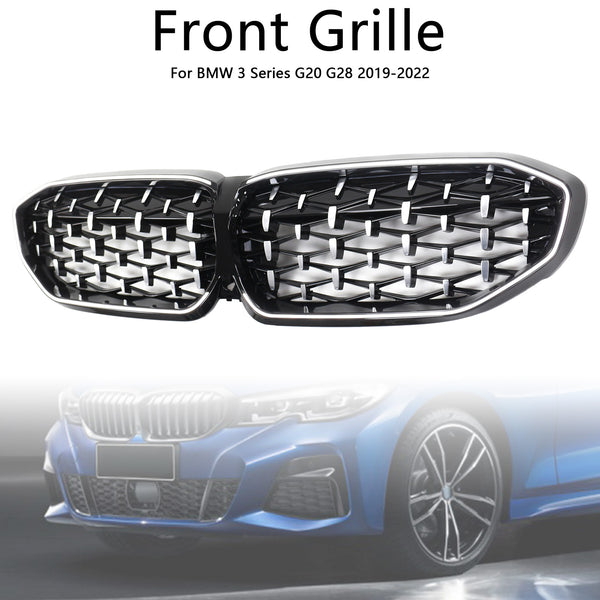 2019-2022 BMW 3 Series G20 Chorme Diamond Kidney Grille Grill 51138072085 Generic