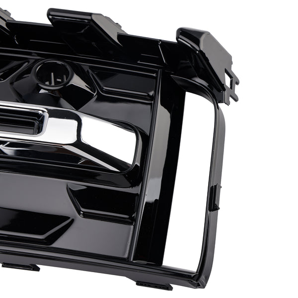 2PCS Front Bumper Fog Light Grille Trim Fit Audi A6L C8PA 2023+ Black Chrome