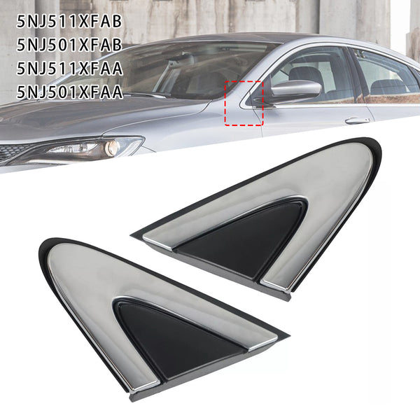 2015-2017 Chrysler 200 Left+Right Side Mirror Cover Fender Corner Molding 5NJ511XFAB Generic