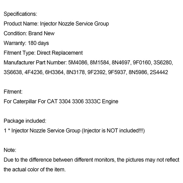 Caterpillar For CAT 3304 3306 3333C Engine Fuel Injector Nozzle 5M4086 8M1584 8N4697 9F0160 Generic