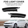 2012-2015 VW Passat 2PCS Front Driving Fog Light Cover Black/Chrome Generic