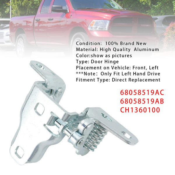 Door Hinge Front Driver Left Side Lower For Dodge Ram Truck Hand 2500 3500 1500