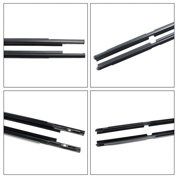 2005-2011 Toyota Yaris (NCP90, NCP91, KSP90, ZSP90) 4pcs Outer Door Glass Weatherstrip Moulding 68160-52110 68210-52110 Generic