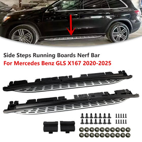Side Steps Running Boards Nerf Bar For Mercedes GLS X167 2020-2025
Left + Right Running Board Side Step For Mercedes GLS X167 2020-2025