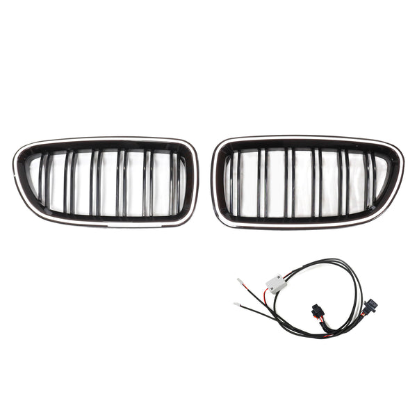 11.2009-02.2017 BMW 5-Series F11 Kidney Bumper Grill Grille Gloss Black 51137203649 51137203650 Generic