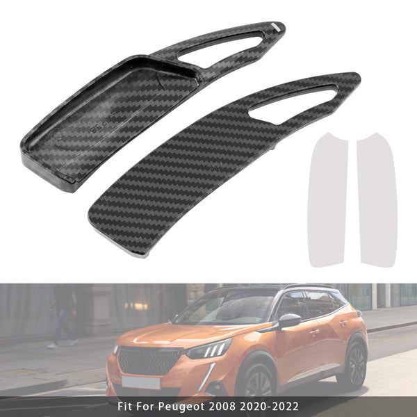 Carbon Look Steering Wheel Paddle Shifter Extension For Peugeot 17-23