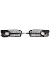 2011-2014 Audi A1 8X S-Line 2PCS Front Bumper Fog Light Cover Grille Grill 8X0807682B 8X0807681B Generic