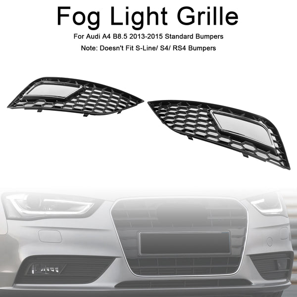 2013-2015 Audi A4 B8.5 Honeycomb Style Fog Light Cover 8K0807681K 8K0807682K Generic
