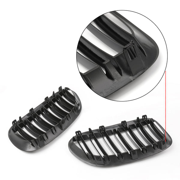 Pair Front Bumper Hood Grille Grill For BMW E63 E64 M6 645Ci 650i 2004-2010