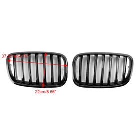 2007-2013 BMW X5 E70 Front Bumper Kidney Grille Grill Gloss Black 51137157687 51137305589 Generic