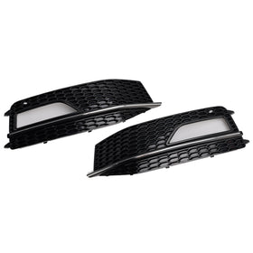 2013-2015 AUDI A4 S-line S4 2PCS Bumper Fog Light Lamp Cover Grille 8K0 807 682M 8K0 807 681 L Generic