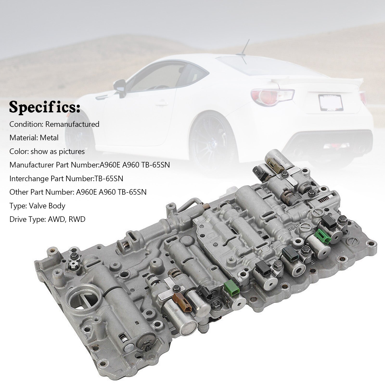 A960 A960E A960 Transmission Valve Body W/ Solenoids TB-65SN Cast#8840 BRZ ...