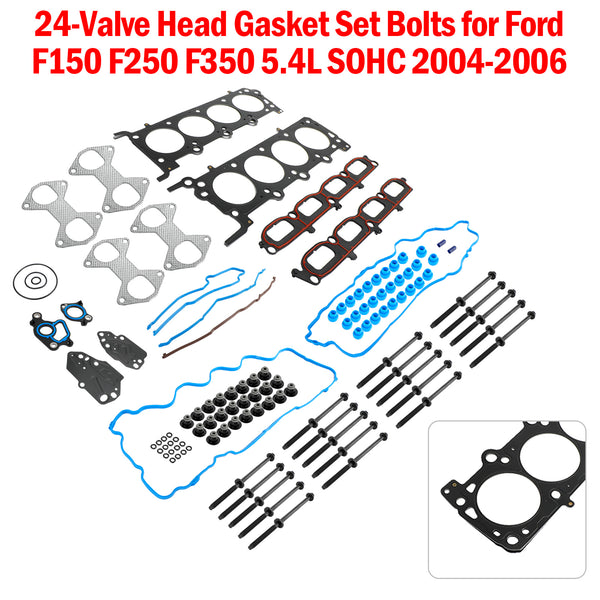 2004-2006 Ford F150 F250 F350 5.4L SOHC 24-Valve Head Gasket Set Bolts HS26306PT ES72798 Generic