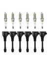 2011-2012 Infiniti G25 2.5L V6 6PCS Ignition coil+6PCS Spark Plug UF550 CUF2118 673-4029 5C1727 Generic