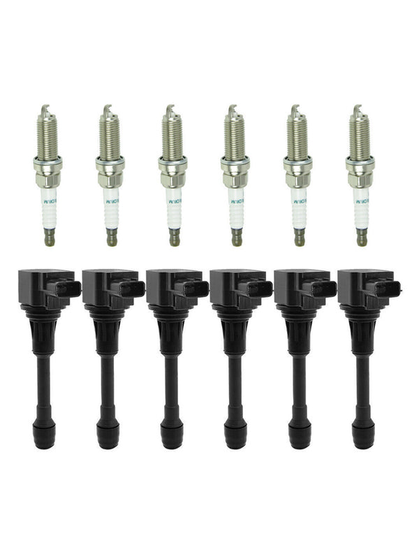 2008-2012 Infiniti EX35 3.5L V6 6PCS Ignition coil+6PCS Spark Plug UF550 CUF2118 673-4029 5C1727 Generic