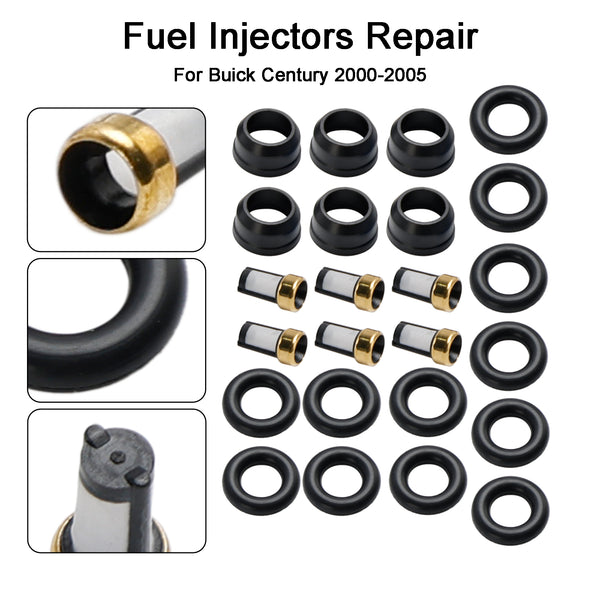 2001-2005 Buick LeSabre Park Avenue 6Pcs Fuel Injector Repair Kit O-Rings FJ318 Generic