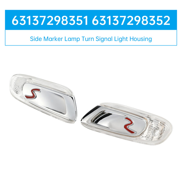 2014-2021 MINI F55 F56 F57 S Pair Side Marker Lamp Turn Signal Light Housing 63137298351 63137298352 Generic