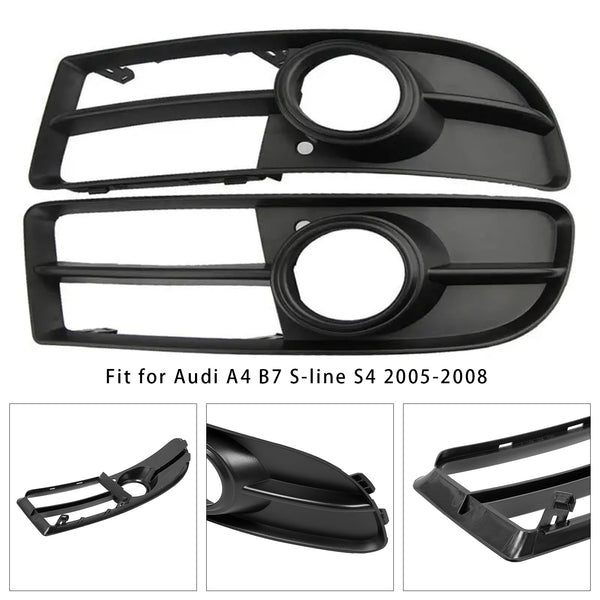 2005-2008 Audi A4 B7 S-line S4 Car Front Side Lower Bumper Grille Fog Light Grille 8E0807681F 8E0807682F Generic