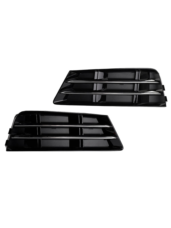 2016-2018 Audi A4 B9 Standard Version into RS4 Style 2PCS Front Fog Light Grille Lower Bumper Grill 8W0 807 681 R 8W0 807 682 R Generic