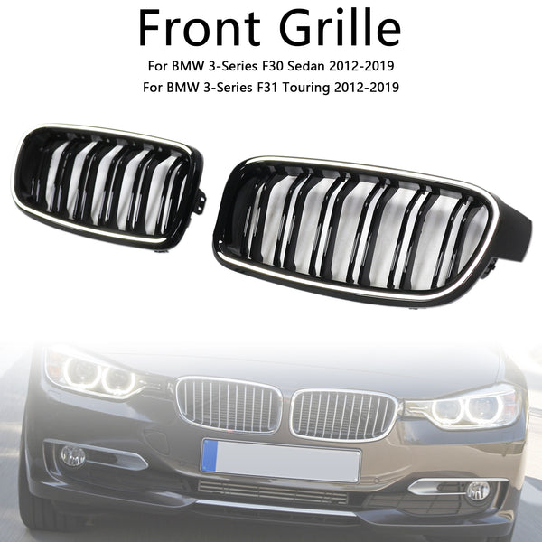 2012-2019 BMW 3 Series F30 F31 F35 Double Slat Front Kidney Grille Grill 51137263481 Generic