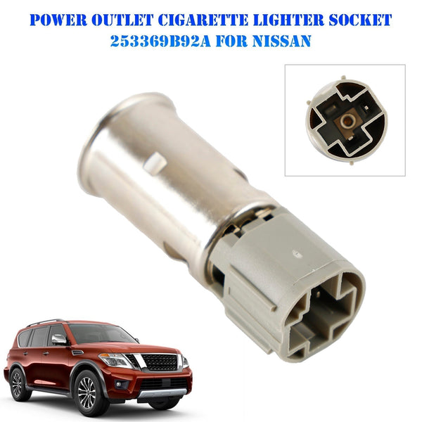 2015-2016 Nissan Versa S SV SL S Plus - 4 Cyl 1.6L Power Outlet Cigarette Lighter Socket 253369B92A Generic