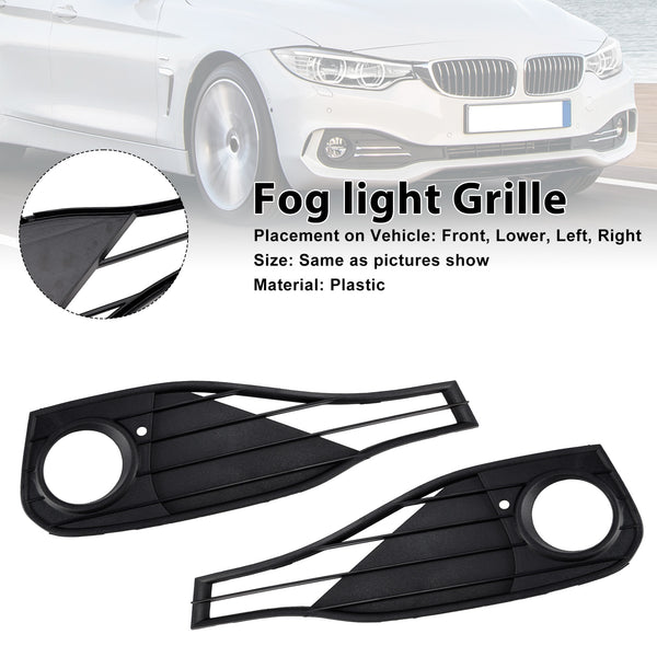 Fog Lamp Light Cover Insert Grill Grille Fit BMW 4 SERIES F32 428i 2014-2020