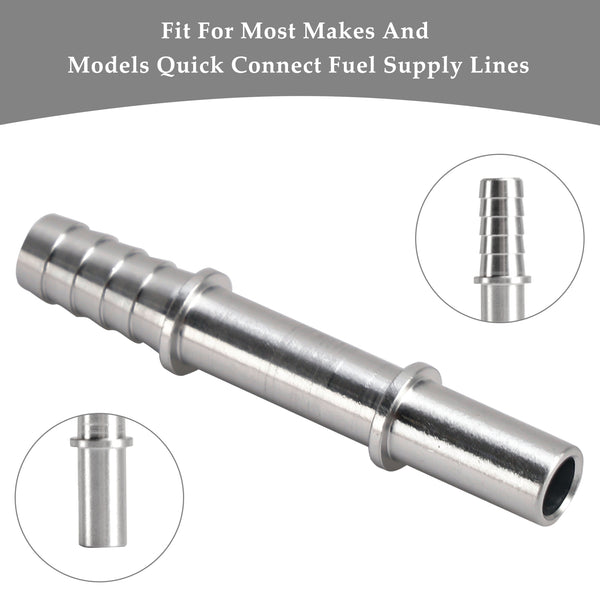 Quick Connect 3/8 Fuel Rail Hose To 3/8 Barb Adapter Fitting AN817-02-06BA Generic