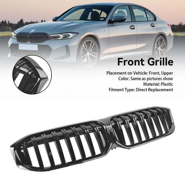 2023.7-2024 BMW 3 Series G20 G21 G28 320i 330i M340i Gloss Black Front Kidney Grille Grill Generic