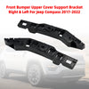 2022-2023 Jeep Compass (submodel: Altitude, High Altitude, Latitude Lux, Red, Trailhawk Elite) Front Bumper Upper Cover Support Bracket Right & Left 68244508AB 68244509AB Generic