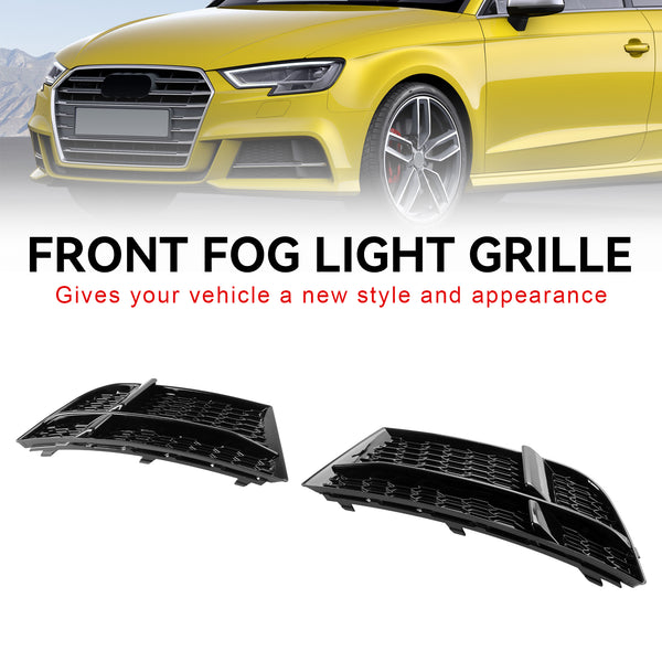 2016.05-2020 Audi A3 8V S-Line Front Fog Light Cover Bezel Grill Grille 8V3807682 8V3807681 Generic