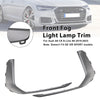 2PCS Front Fog Light Lamp Trim Fit Audi A6 C8 S-Line S6 2019-2023 Gray