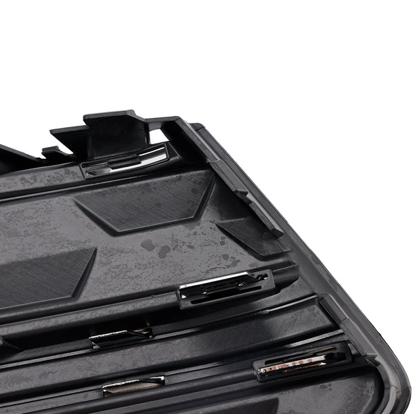 2PCS Front Bumper Fog Light Grille Trim Fit Audi A6L C8PA 2023+ Black Chrome