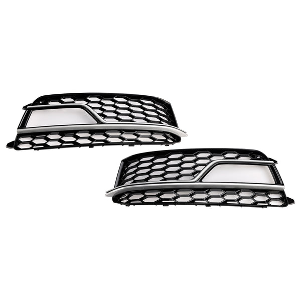 2013-2016 AUDI A5 S-Line / S5 2PCS Front Fog Lamp Black Grill Grille 8T0 807 681 K 8T0 807 682 K Generic