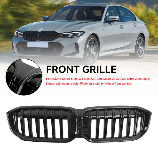 2023.7-2024 BMW 3 Series G20 G21 G28 320i 330i M340i Gloss Black Front Kidney Grille Grill Generic