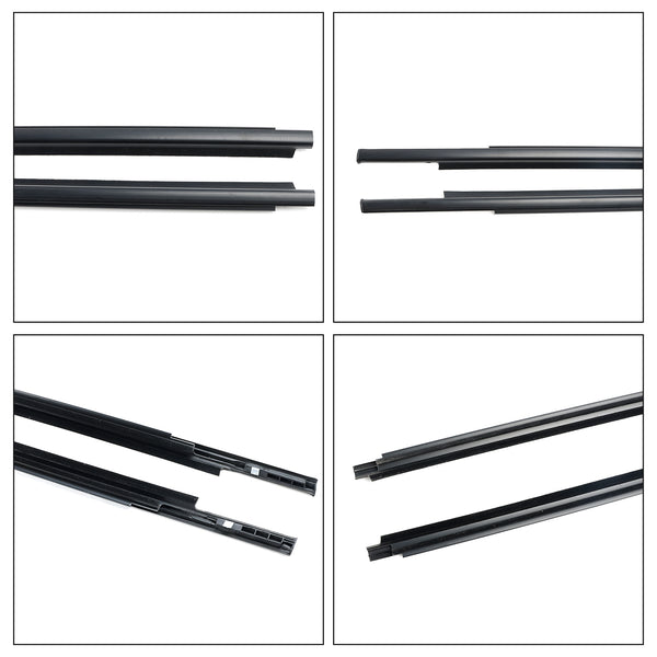 2005-2011 Toyota Yaris (NCP90, NCP91, KSP90, ZSP90) 4pcs Outer Door Glass Weatherstrip Moulding 68160-52110 68210-52110 Generic