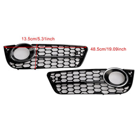 2007-2011 Audi A5 Standard Style 2PCS Honeycomb Front Fog Lamp Cover Grille 1522024 Generic
