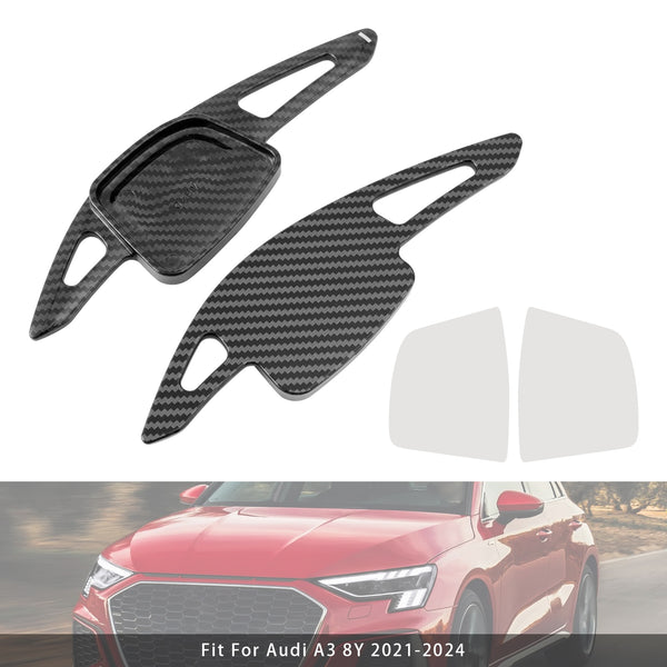 Carbon Look Steering Wheel Paddle Shifter Extension For Audi A3 A4 A6
