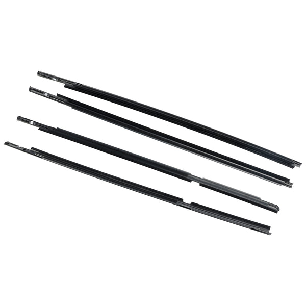 2005-2011 Toyota Yaris (NCP90, NCP91, KSP90, ZSP90) 4pcs Outer Door Glass Weatherstrip Moulding 68160-52110 68210-52110 Generic