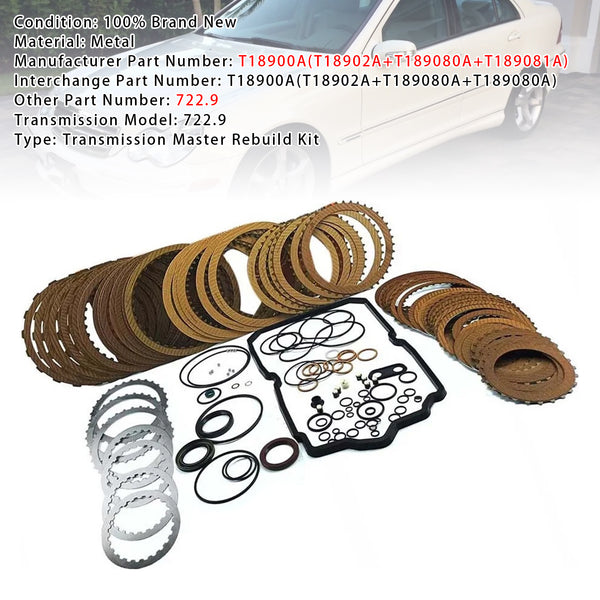 722.9 Transmission Rebuild Kit Overhaul Seal Clutch Plates For Mercedes-Benz