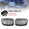 2007-2014 BMW X6 E71 Front Bumper Kidney Grille Grill Gloss Black 51137157687 51137305589 Generic