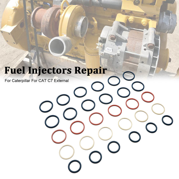 Caterpillar C7 Fit CAT C7 External 6PCS Fuel Injectors Seal O-Ring Kit Generic