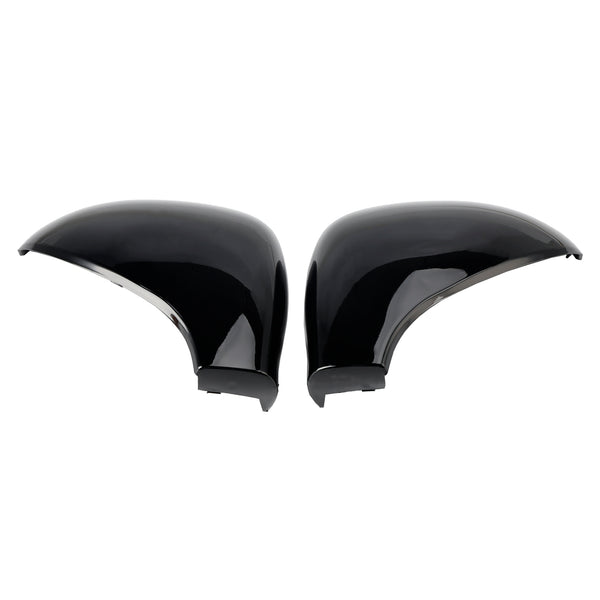 Side Mirror Covers Rearview Housing Bright Black for Peugeot 207 Hatchback