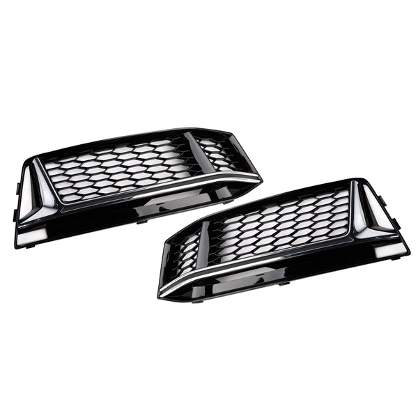2016-2018 Audi S4 / A4 S-Line B9 2PCS Fog Light Cover Grille 8W0 807 681 K 8W0 807 682 K Generic