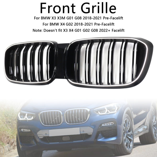 2018-2021 BMW X4 G02 X3 G01 G08 Pre LCI Front Kidney Mesh Grille Grill 51138469959 Generic