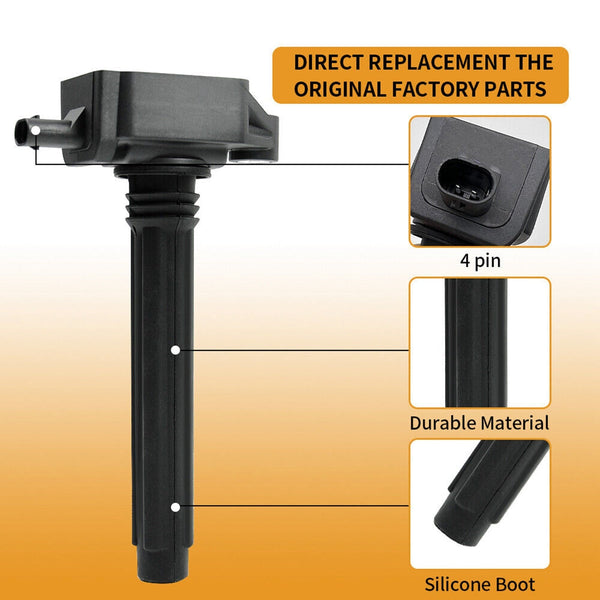 2011-2014 Dodge Avenger 3.6L V6 6PCS Ignition Coil+Spark Plug UF648 GN10616 36-8196 Generic