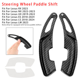 Carbon Look Steering Wheel Paddle Shifter Extension For Lexus RX NX