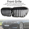 2019-2022 BMW 7 Series G11 G12 Double Slat Gloss Black Front Grill Grille Generic